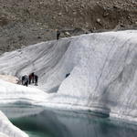 Lago no glaciar Mer de Glace